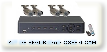 KIT SEGURIDAD QSEE 4 CAM HD 500GB 